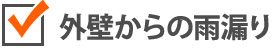 外壁からの雨漏り