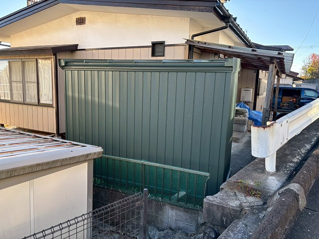 仙台市太白区 M様邸 物置の雨漏りを屋根カバー工事と外壁カバー工事で 