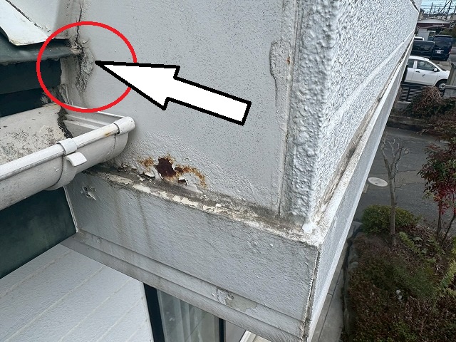 仙台市宮城野区　壁止まり板金が必要な箇所