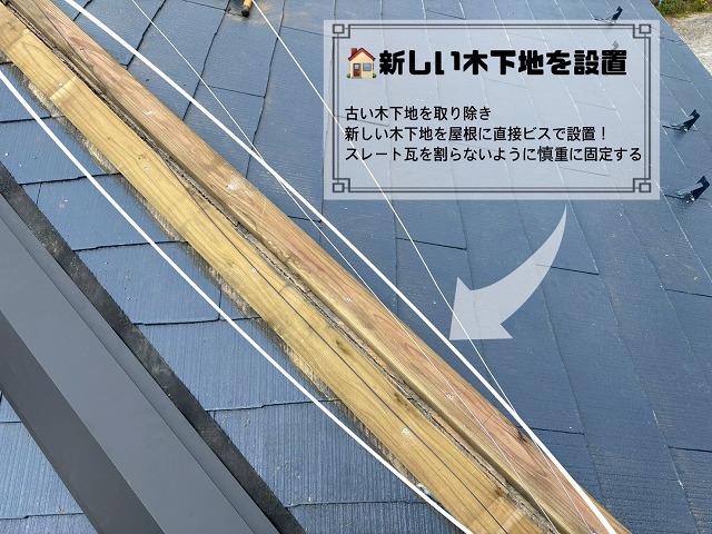 新しい木下地設置
