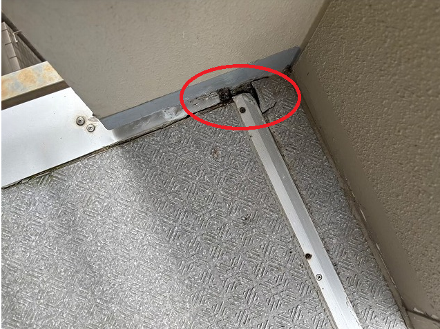 仙台市太白区 マンション 共用通路の劣化部分