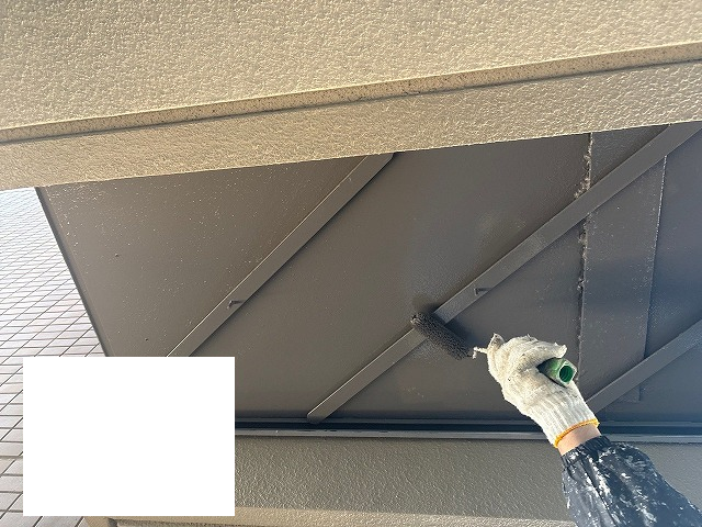 仙台市太白区 マンション補修工事 エキスパンションジョイント塗装 上塗り