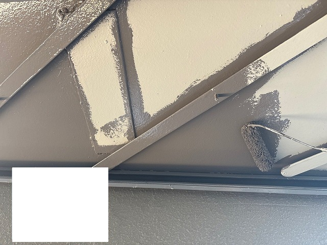 仙台市太白区 マンション補修工事 エキスパンションジョイント塗装 中塗り