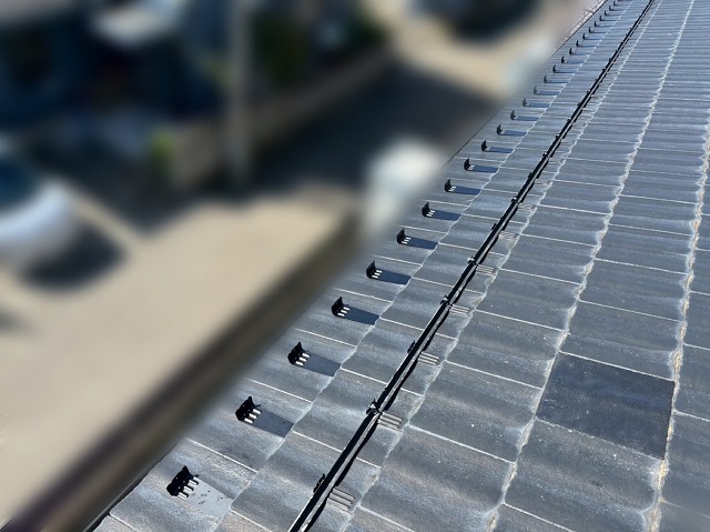 仙台市太白区-瓦修繕工事・雪止め設置