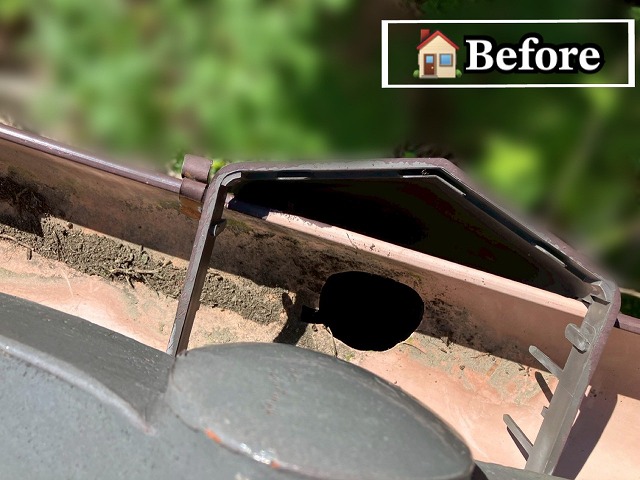 仙台市太白区-瓦屋根-雨樋清掃