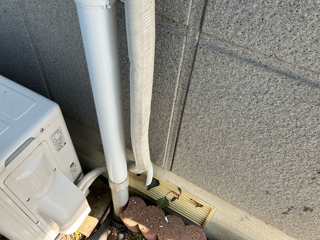 仙台市太白区 亀裂の入った竪樋 完工