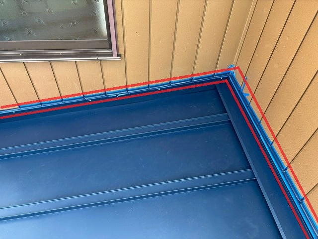 仙台市太白区人来田-1階屋根カバー工事