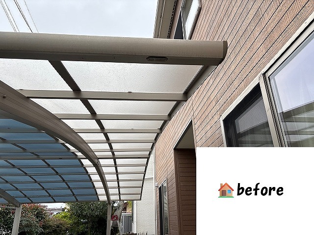 仙台市太白区四郎丸-カーポートパネル解体工事