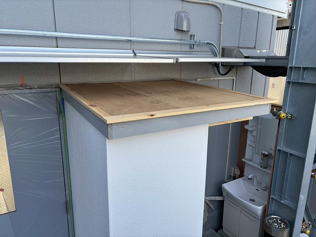 仙台市宮城野区 工場 洗面所 敷居 屋根 木下地