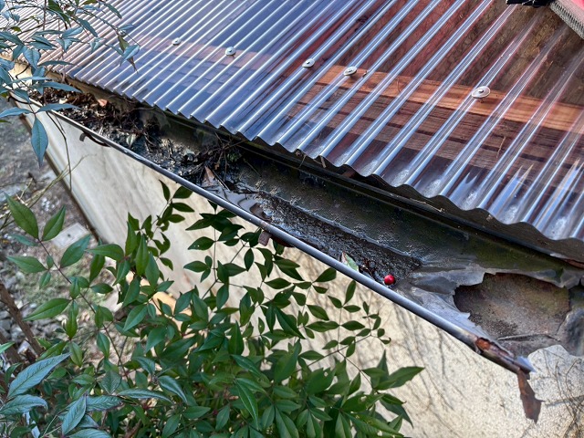 仙台市宮城野区-軒樋修繕工事-