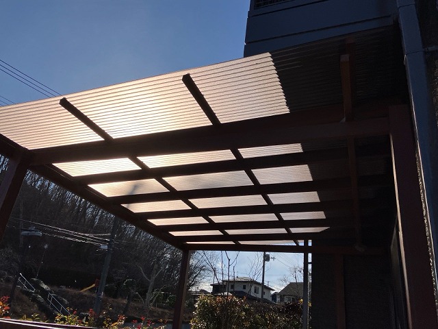 名取市 ポリカ波板交換工事