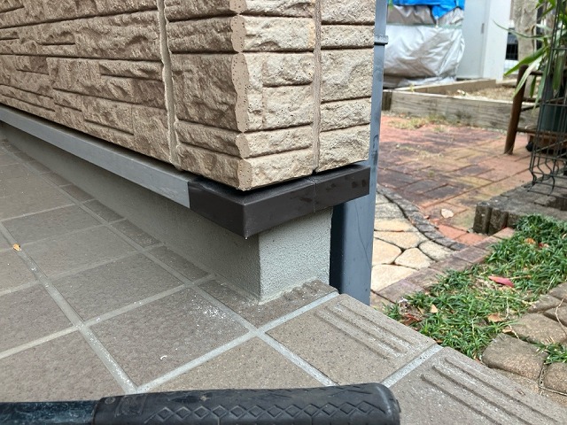 名取市 土台水切り役物交換工事