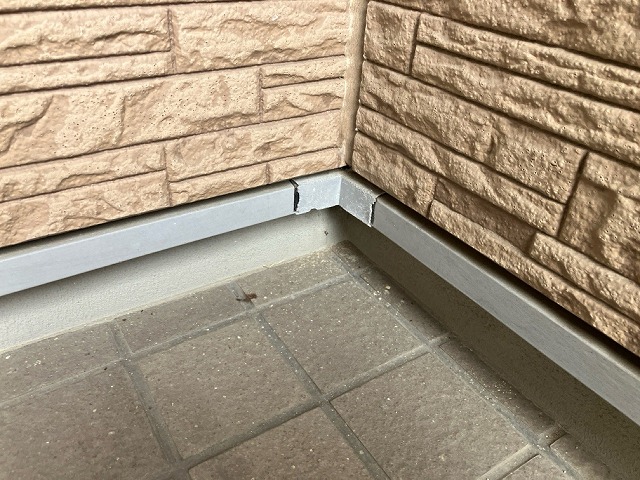 名取市 土台水切り役物交換工事