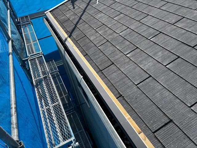 富谷市 カバー工事 雪止め金具解体 軒先水切り設置