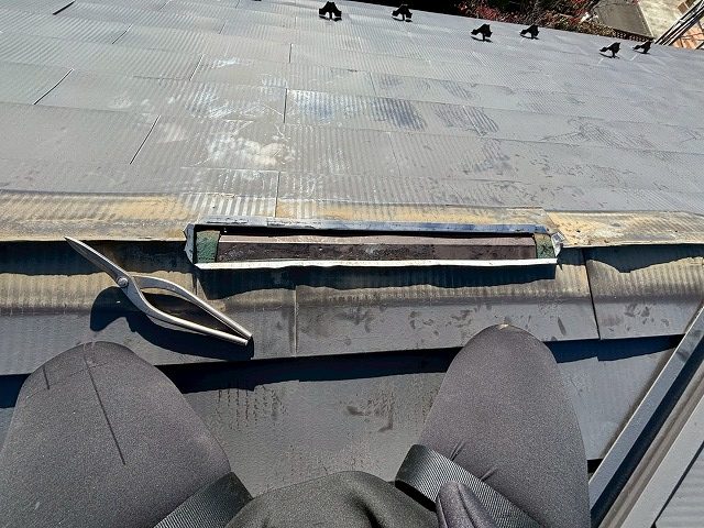 仙台市泉区 換気棟設置工事 屋根開口