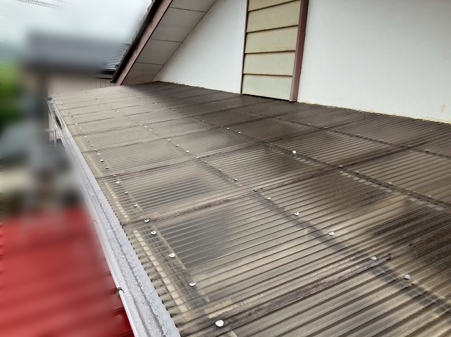 岩沼市-ポリカ波板交換工事完工前