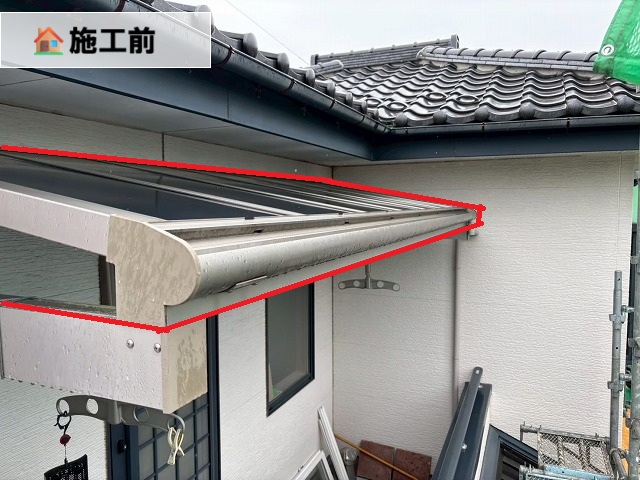 東松島市-屋根の新設工事-施工前