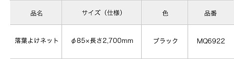 落ち葉除けネット品番