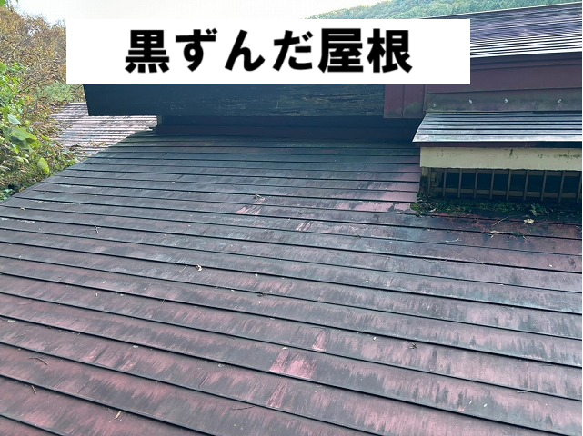 黒ずんだ屋根